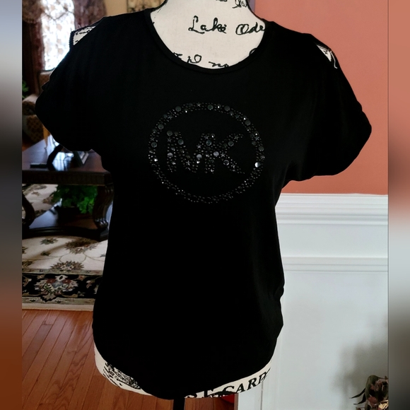 Michael Kors Embellished Logo Top - Picture 1 of 7